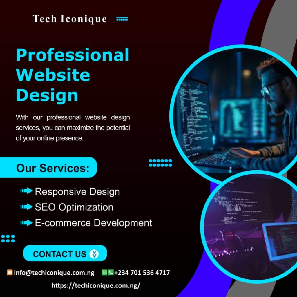 tech icon website company flyer